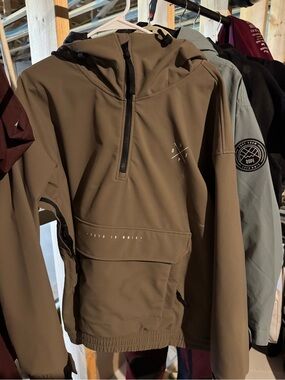 DOPE Olive Green Ski Anorak Jacket